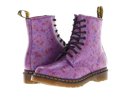 1460 W Bright Purple Little Flowers Boots