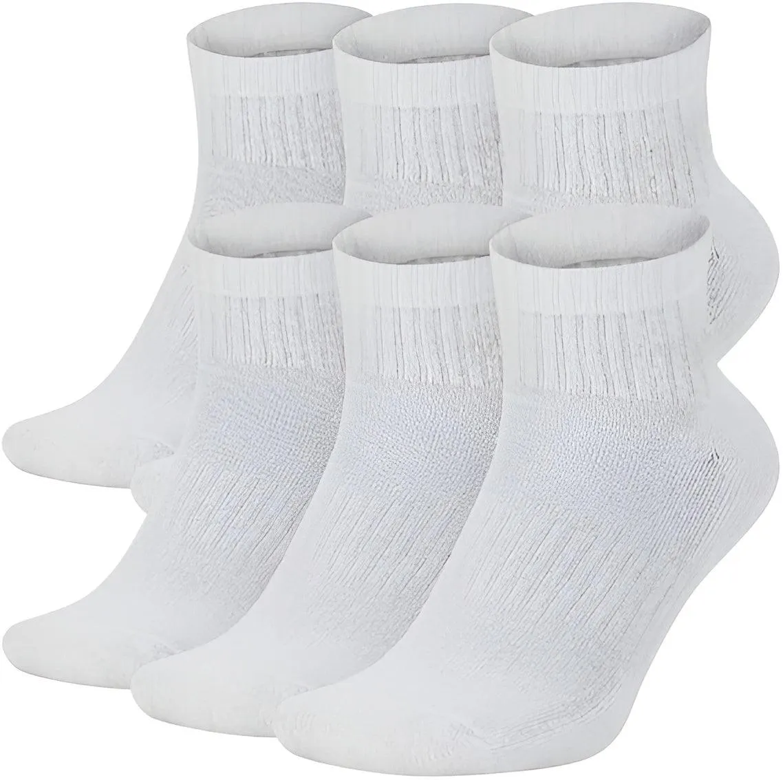 6 Pairs Quarter Length Sports Socks – Performance and Comfort