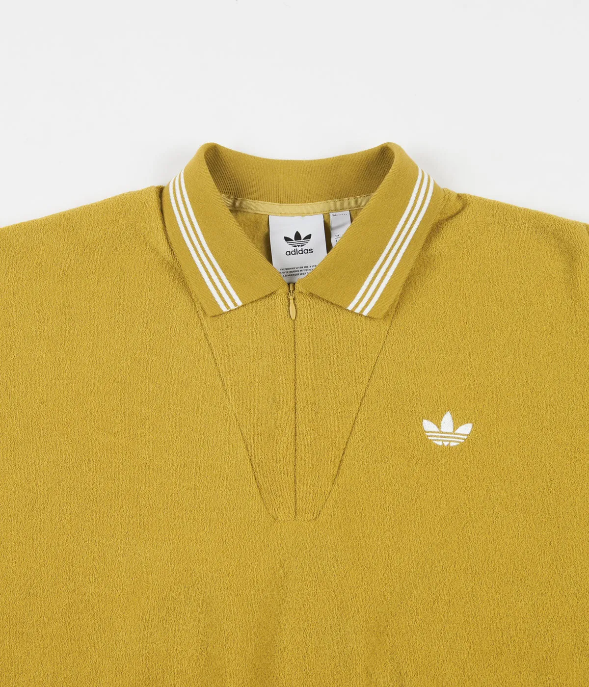 Adidas Bouclette Polo Sweatshirt - Spice Yellow / Off White