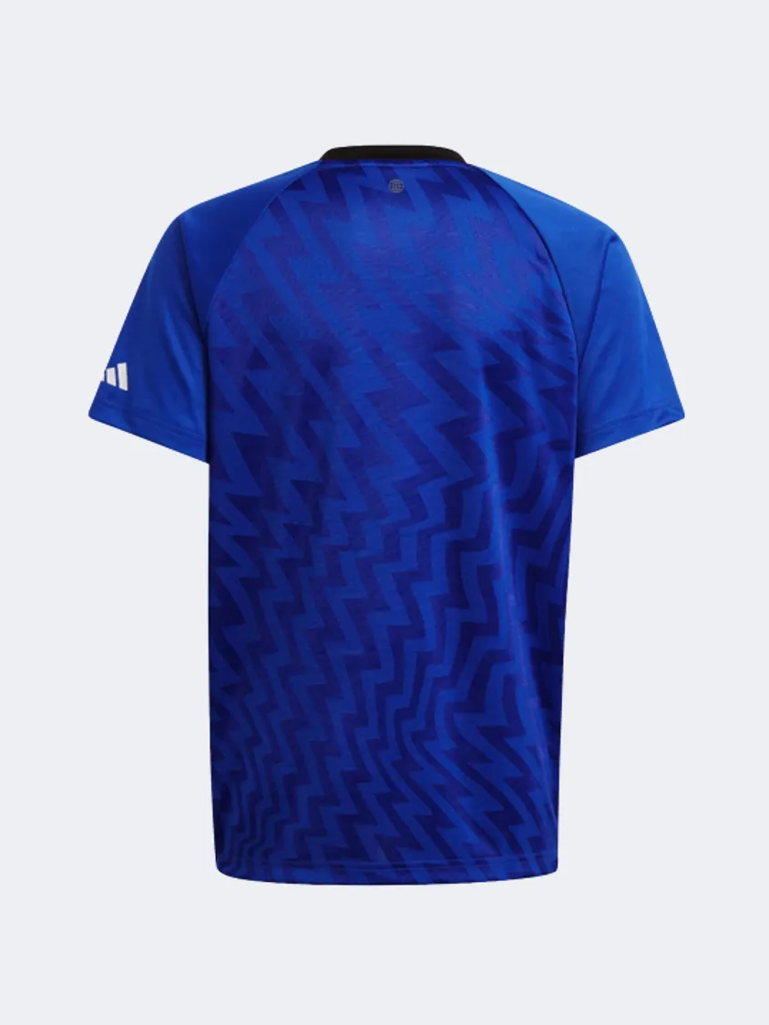 Adidas Football-Inspired Predator Gs-Unisex Sportswear T-Shirt Blue/Pink