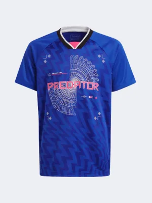 Adidas Football-Inspired Predator Gs-Unisex Sportswear T-Shirt Blue/Pink