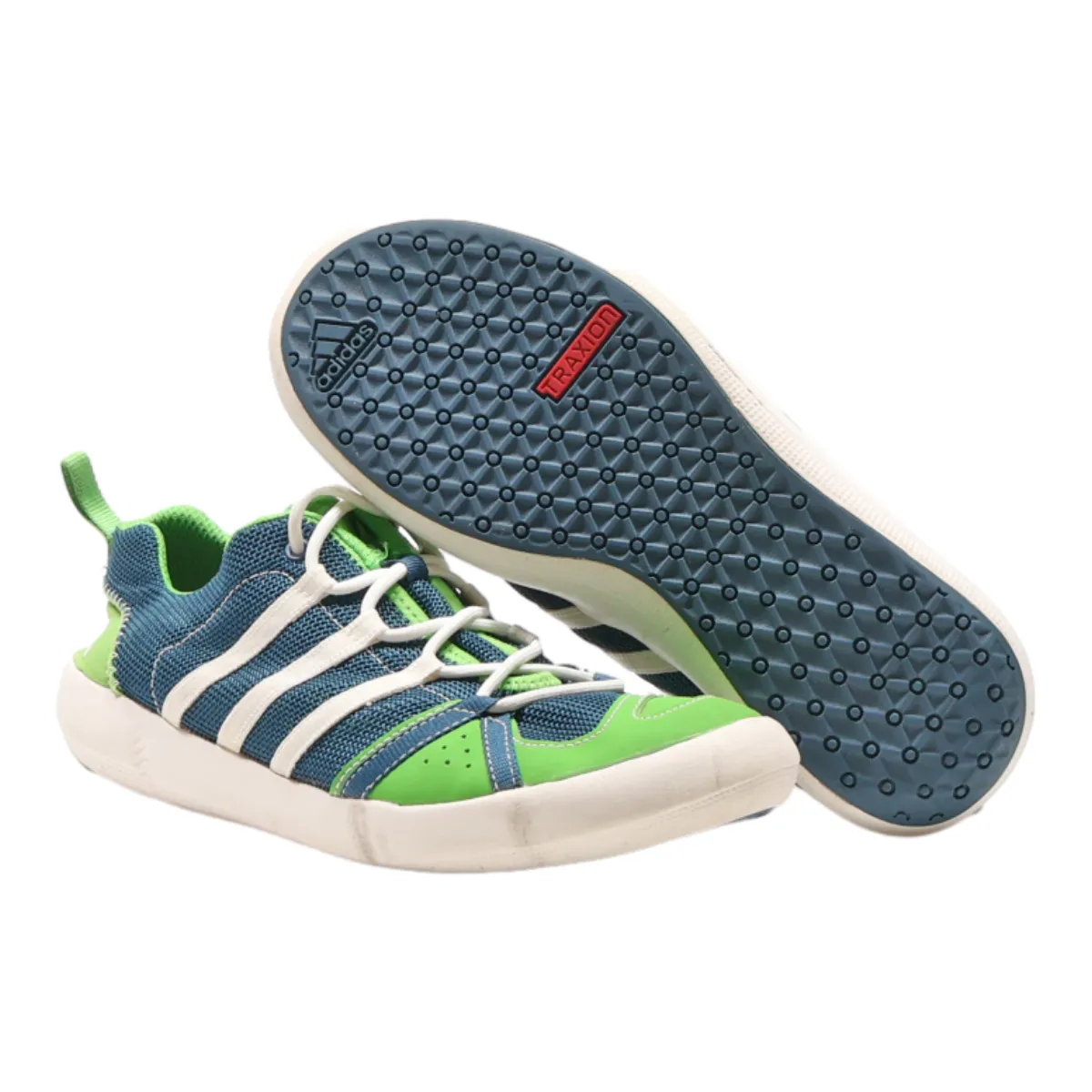 ADIDAS Low Top Trainers Green Synthetic Boys UK 5.5