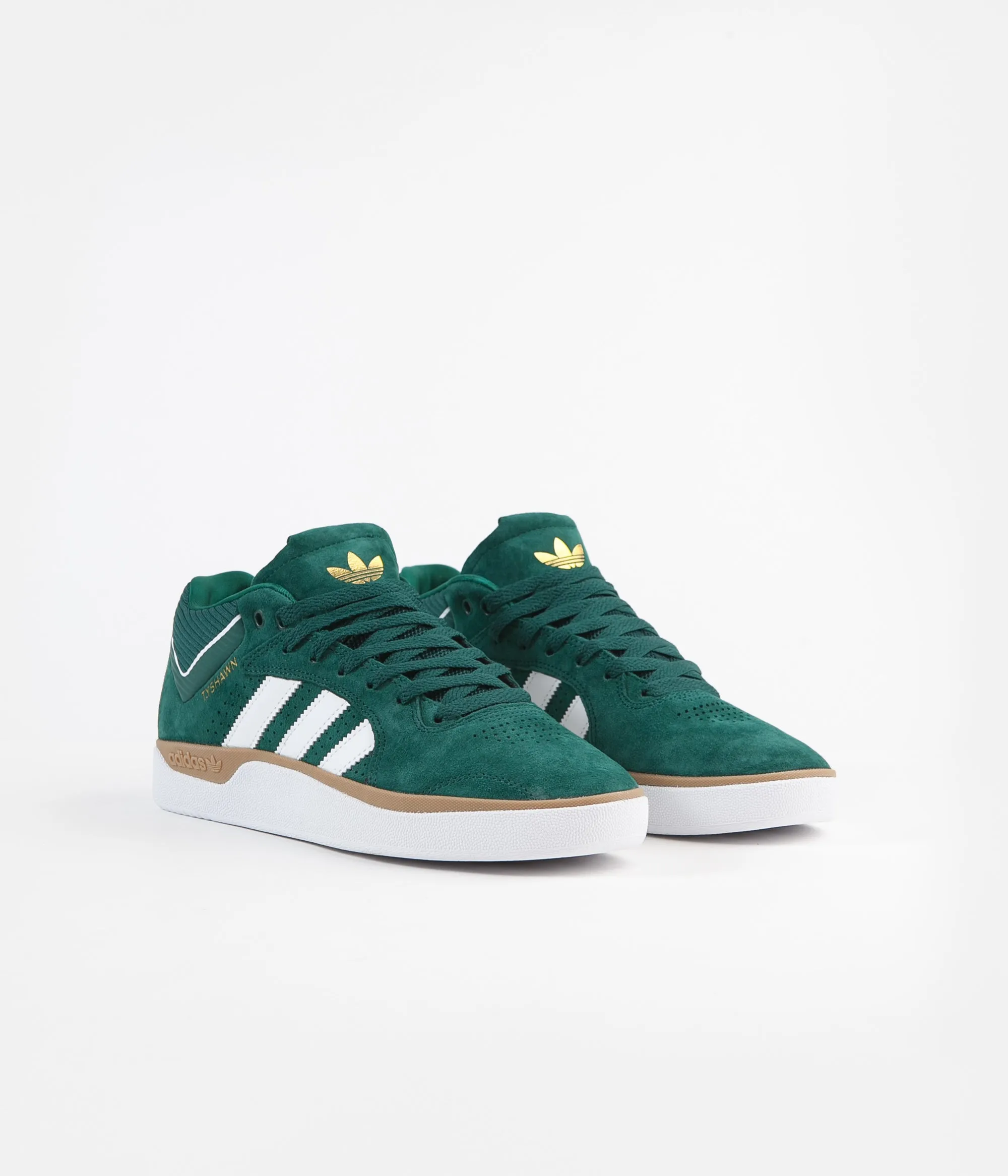 Adidas Tyshawn Shoes - Collegiate Green / White / Gum4