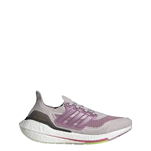 adidas Women's Ultraboost 21 Running Shoe, Ice Purple/White/Rose Tone, 8.5