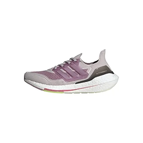 adidas Women's Ultraboost 21 Running Shoe, Ice Purple/White/Rose Tone, 8.5