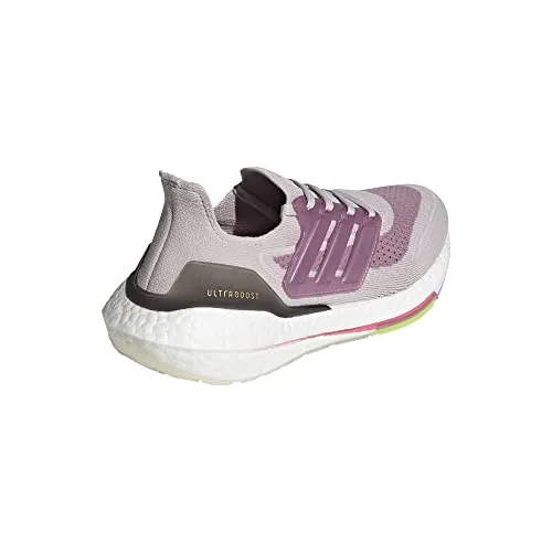 adidas Women's Ultraboost 21 Running Shoe, Ice Purple/White/Rose Tone, 8.5