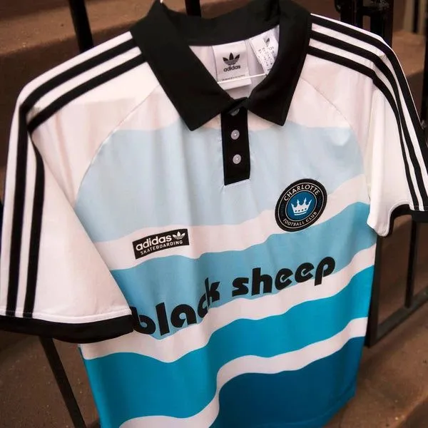 Adidas x Charlotte FC x Black Sheep Skate Top White - Ice Blue - Clear Blue - Bright Cyan