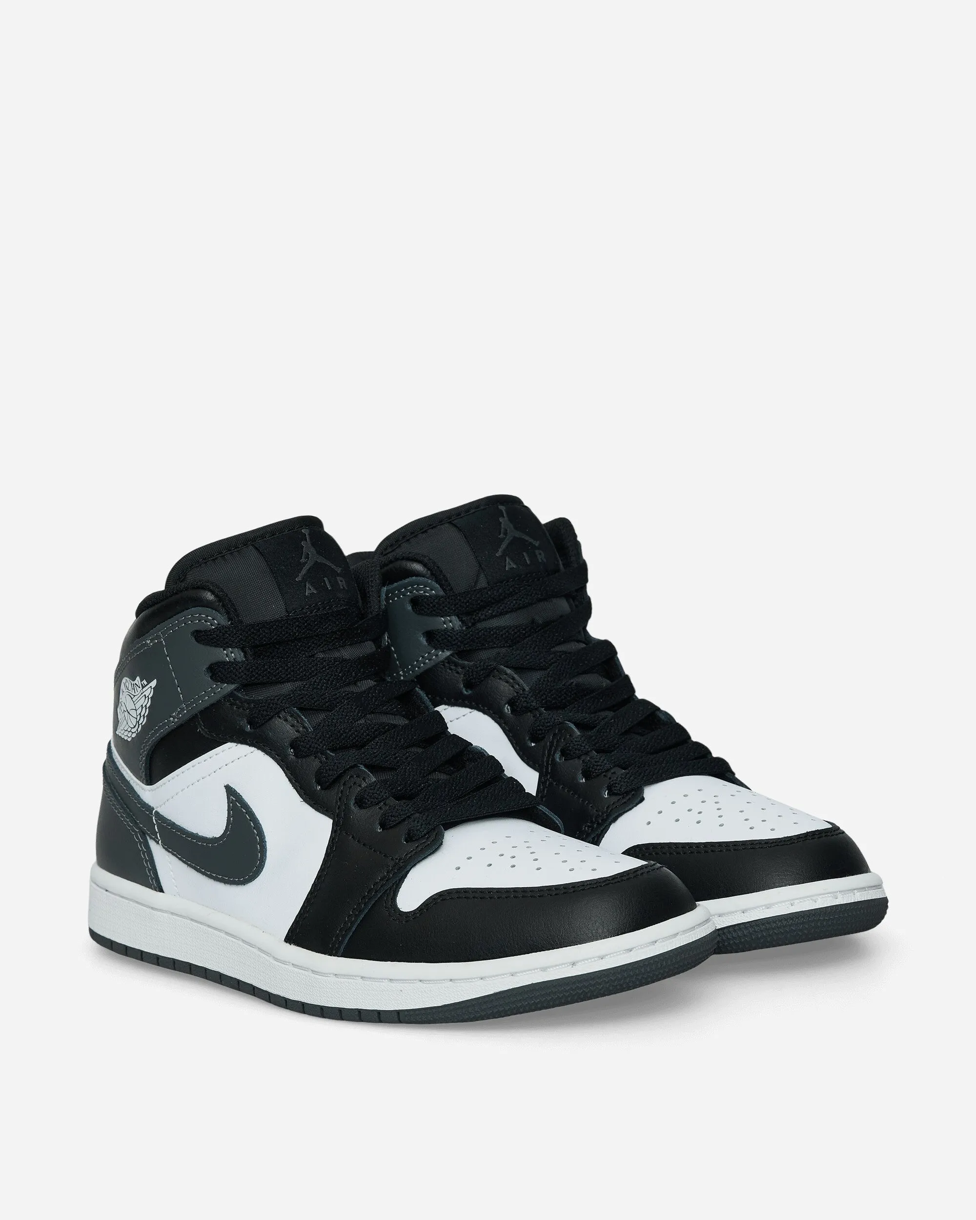 Air Jordan 1 Mid Sneakers Black / White / Iron Grey