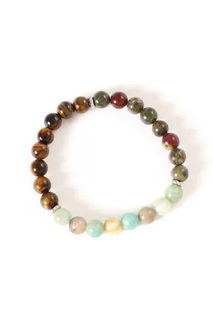 All The Way Around Stone Beaded Bracelet - Multi Color