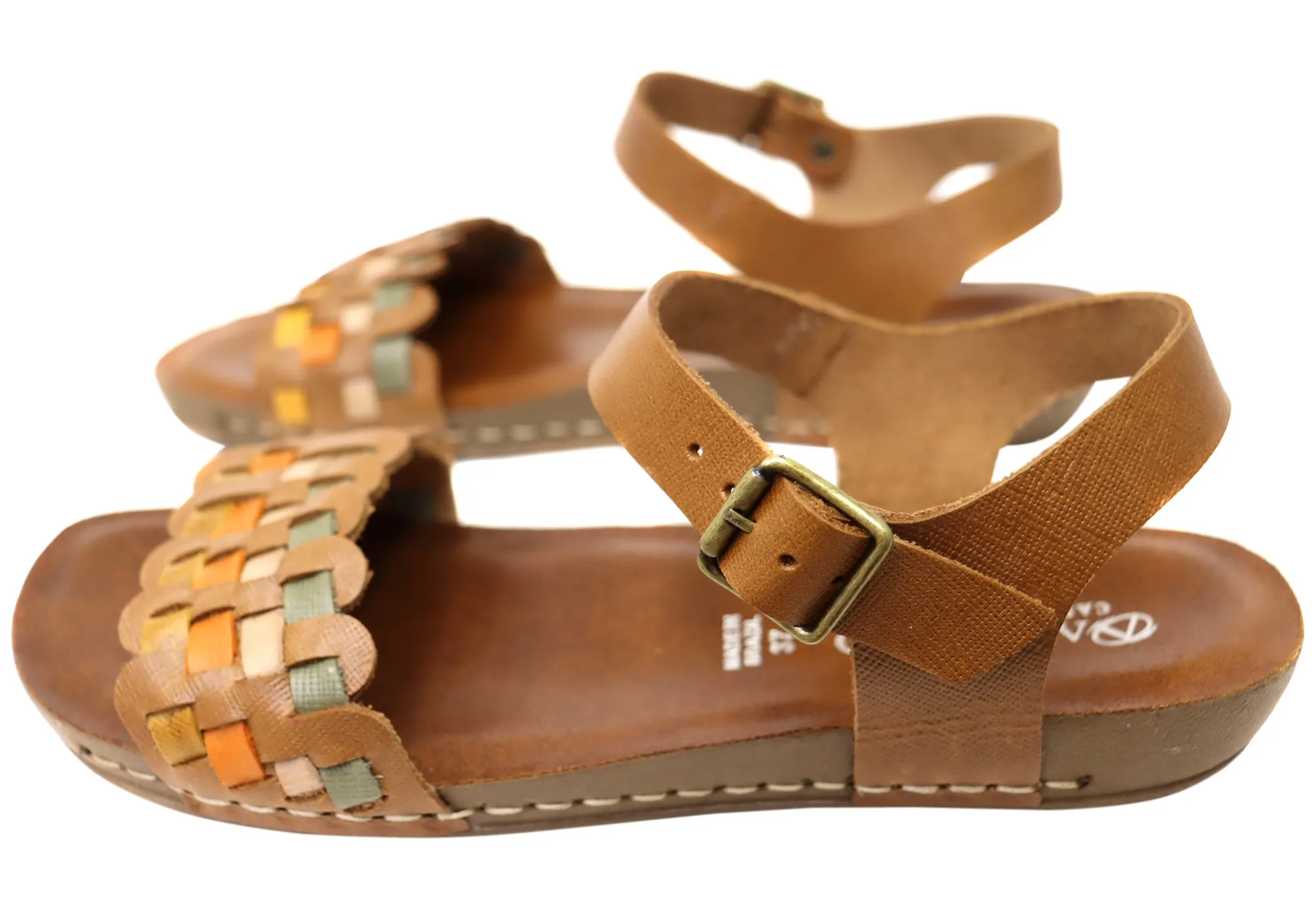 Andacco Mulberry Womens Comfortable Leather Sandals Made In Brazil