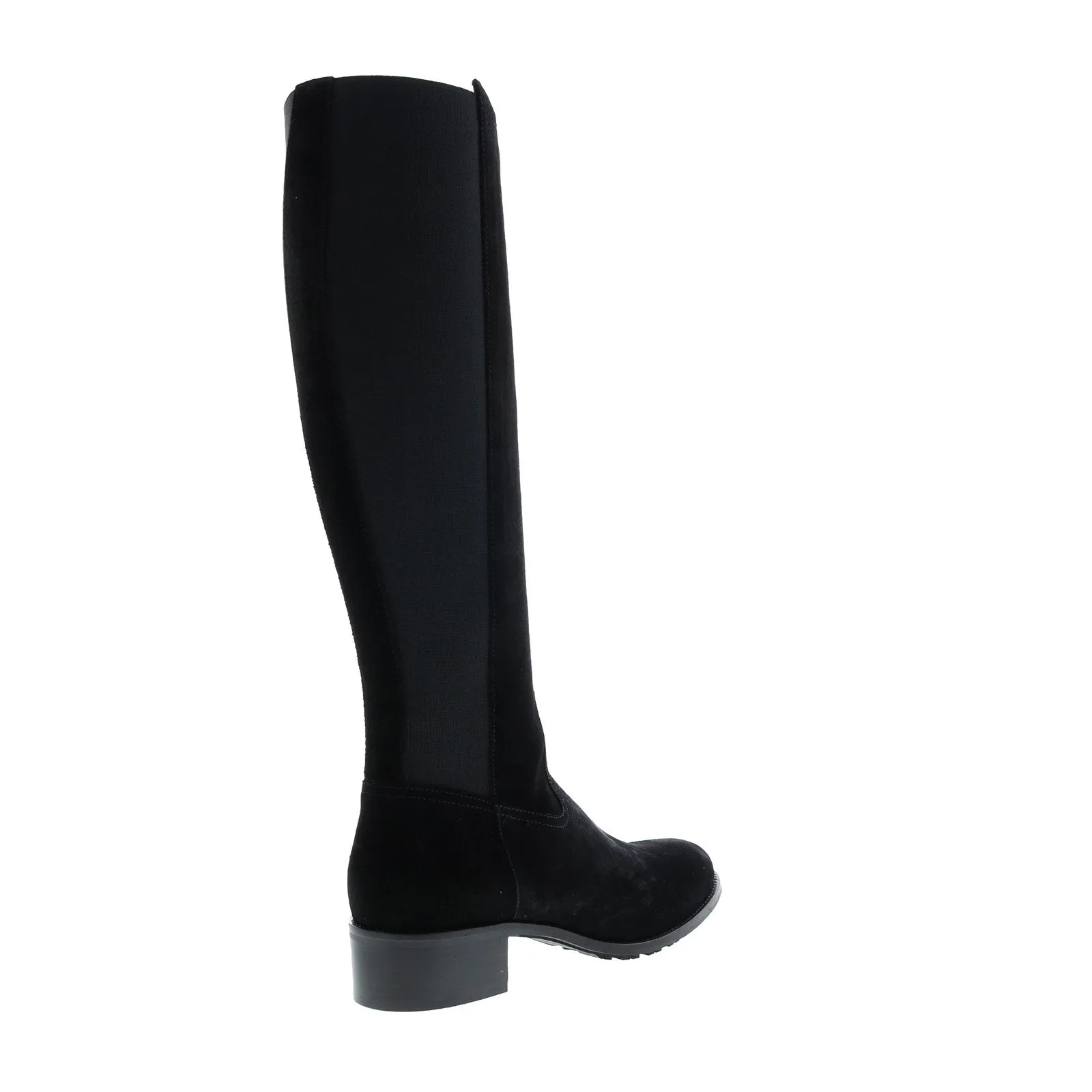 Aquatalia Olidia Suede Elastic 34L3867-BLK Womens Black Suede Zipper Knee High Boots