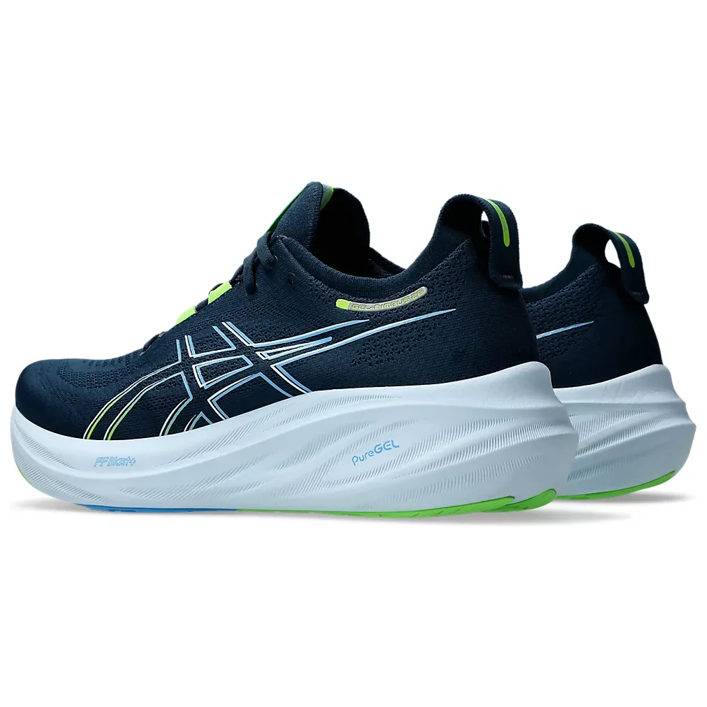 Asics Mens Trainer Gel-Nimbus 26 French Blue/Electric Lime