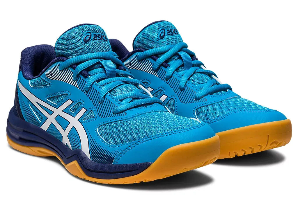 Asics Upcourt 5 Badminton Shoes - Island Blue/White