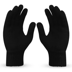 Boldfit Hand Gloves for Men & Women Winter Gloves for Men for Woolen Knitted Winter Gloves for Women Thermal Hand Gloves for Winter Warm Gloves for Women Winter Wear Unisex Hand Gloves - Black 1Pair