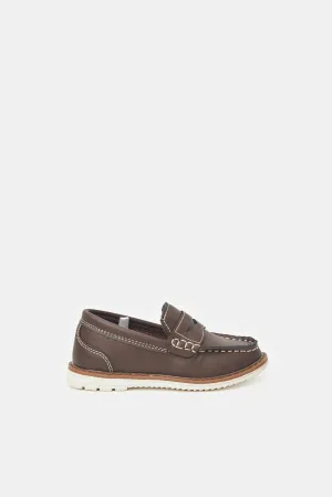 Boys Brown Penny Loafer