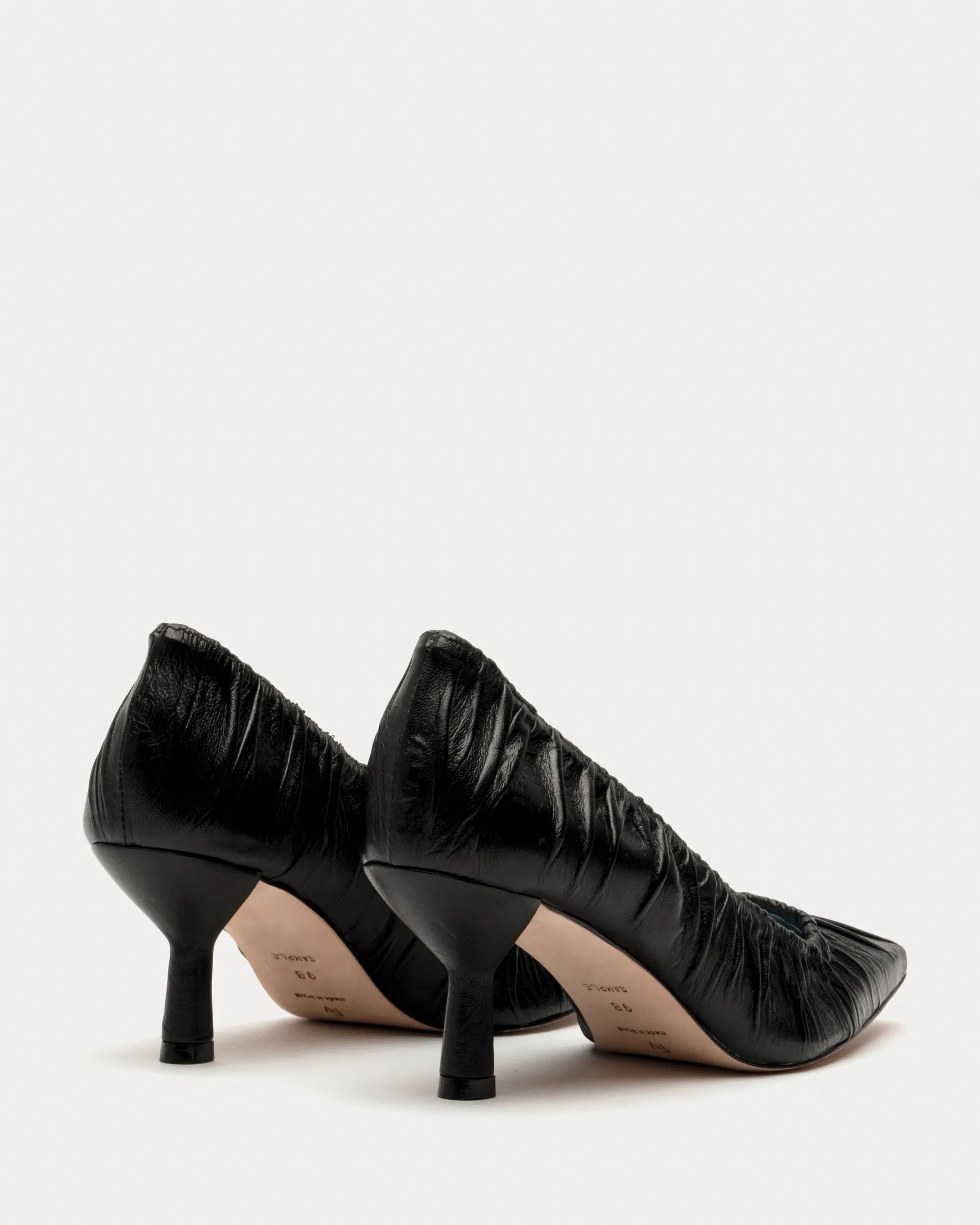 Britta Ruched Heel Glove Nappa Black