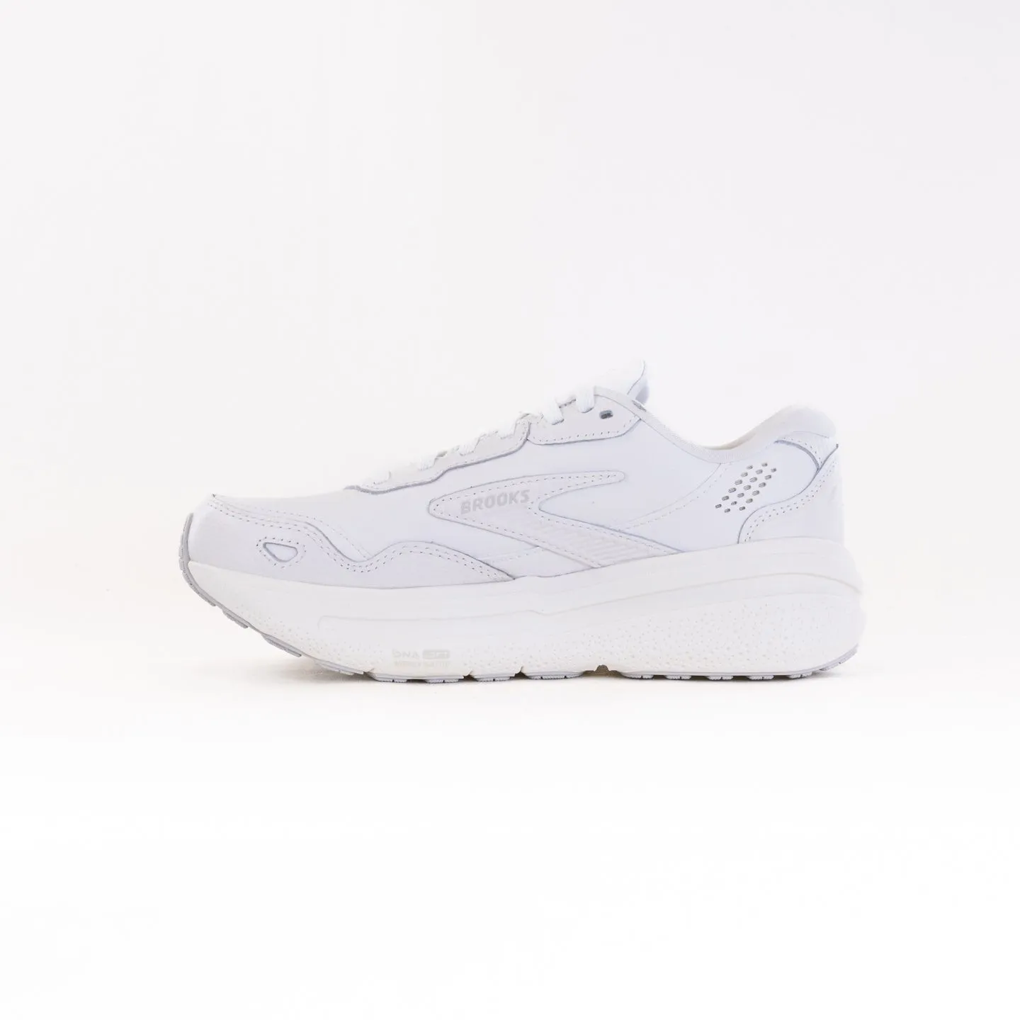 Brooks Ghost Max Leather (Men's) - White/White