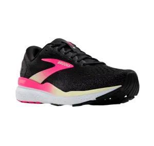 Brooks Womens Trainer Ghost 16 Black/ Pink/ Yellow