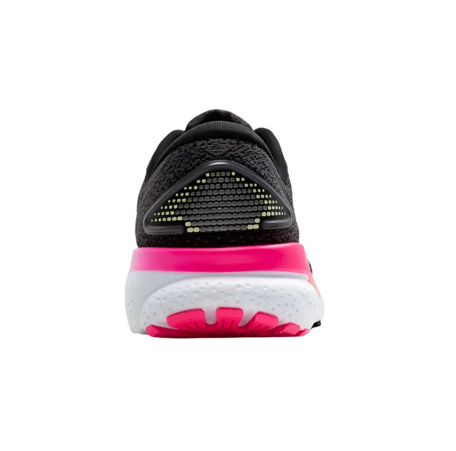 Brooks Womens Trainer Ghost 16 Black/ Pink/ Yellow