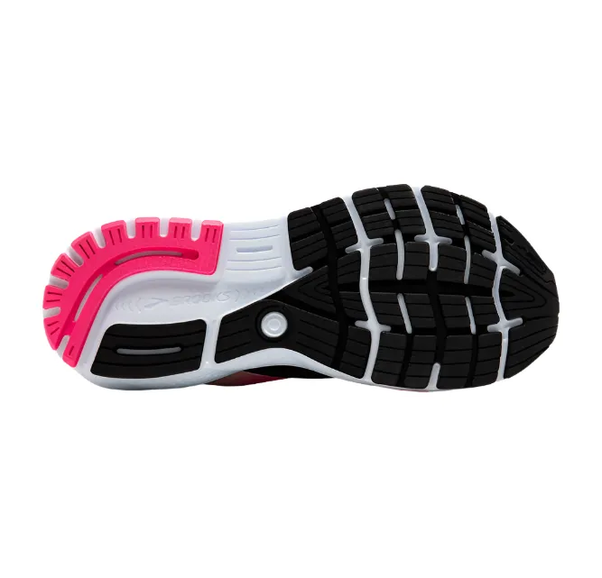 Brooks Womens Trainer Ghost 16 Black/ Pink/ Yellow