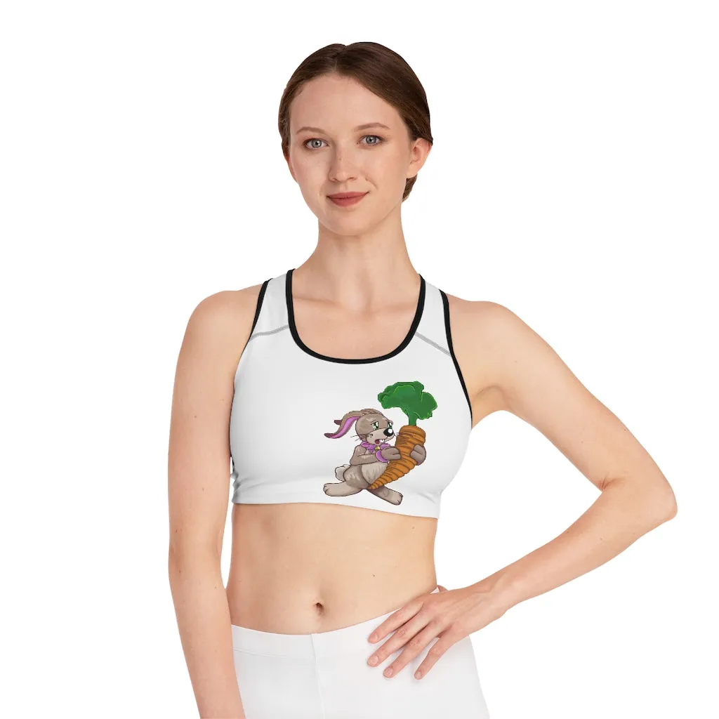 Bunny with Carrot Sports Bra (AOP)