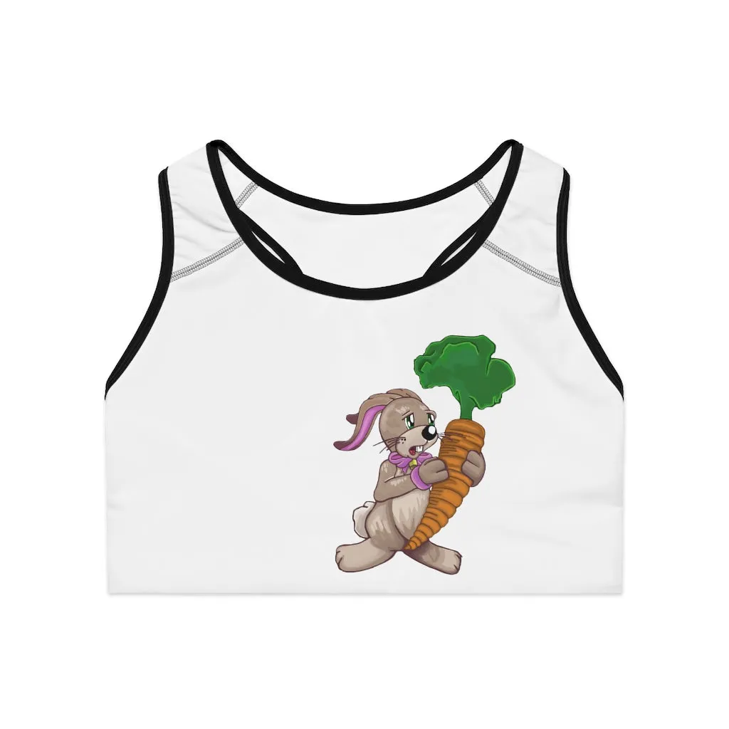 Bunny with Carrot Sports Bra (AOP)