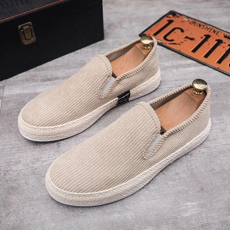 Casual Solid Canvas Slip-On Shoes