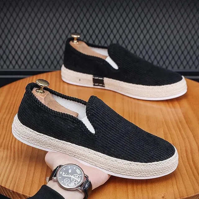 Casual Solid Canvas Slip-On Shoes