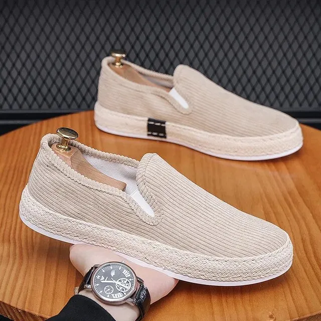 Casual Solid Canvas Slip-On Shoes