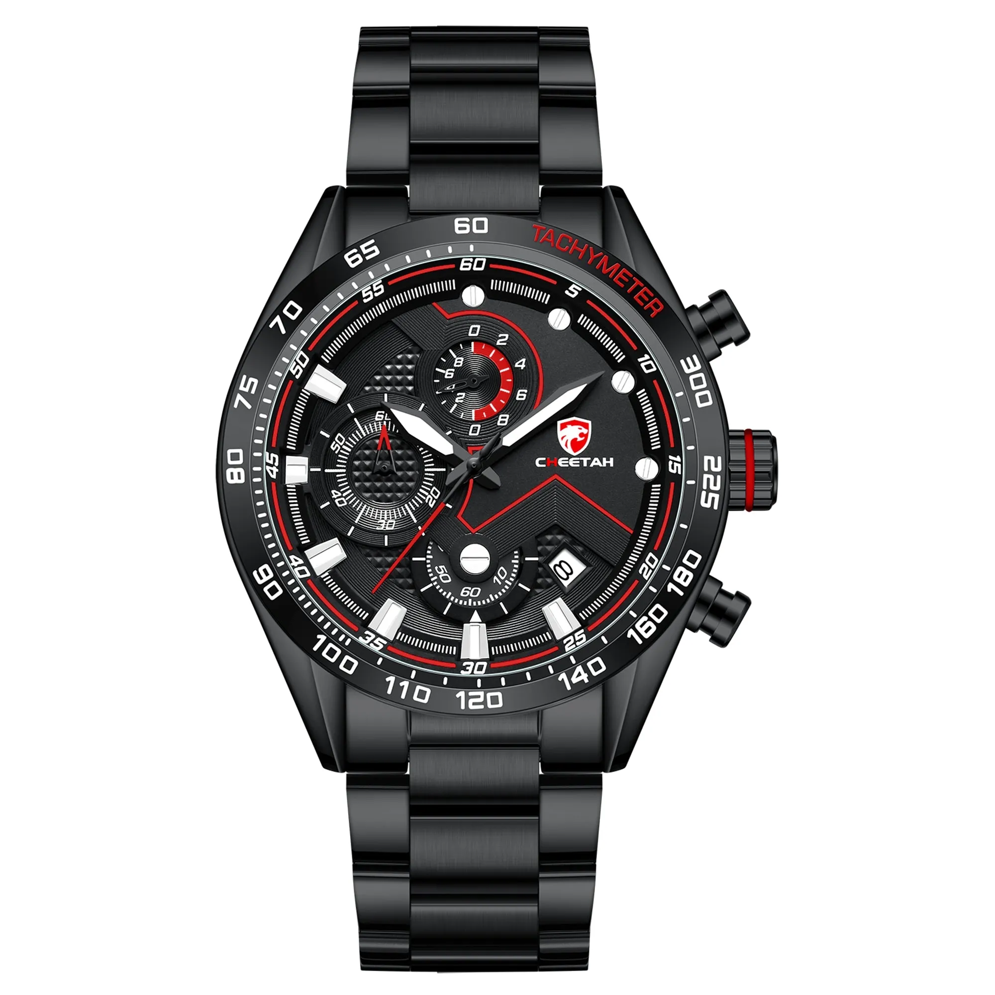 CHEETAH CH1614 CREST - Men's Sophisticated Fashion Watch - Red Hands