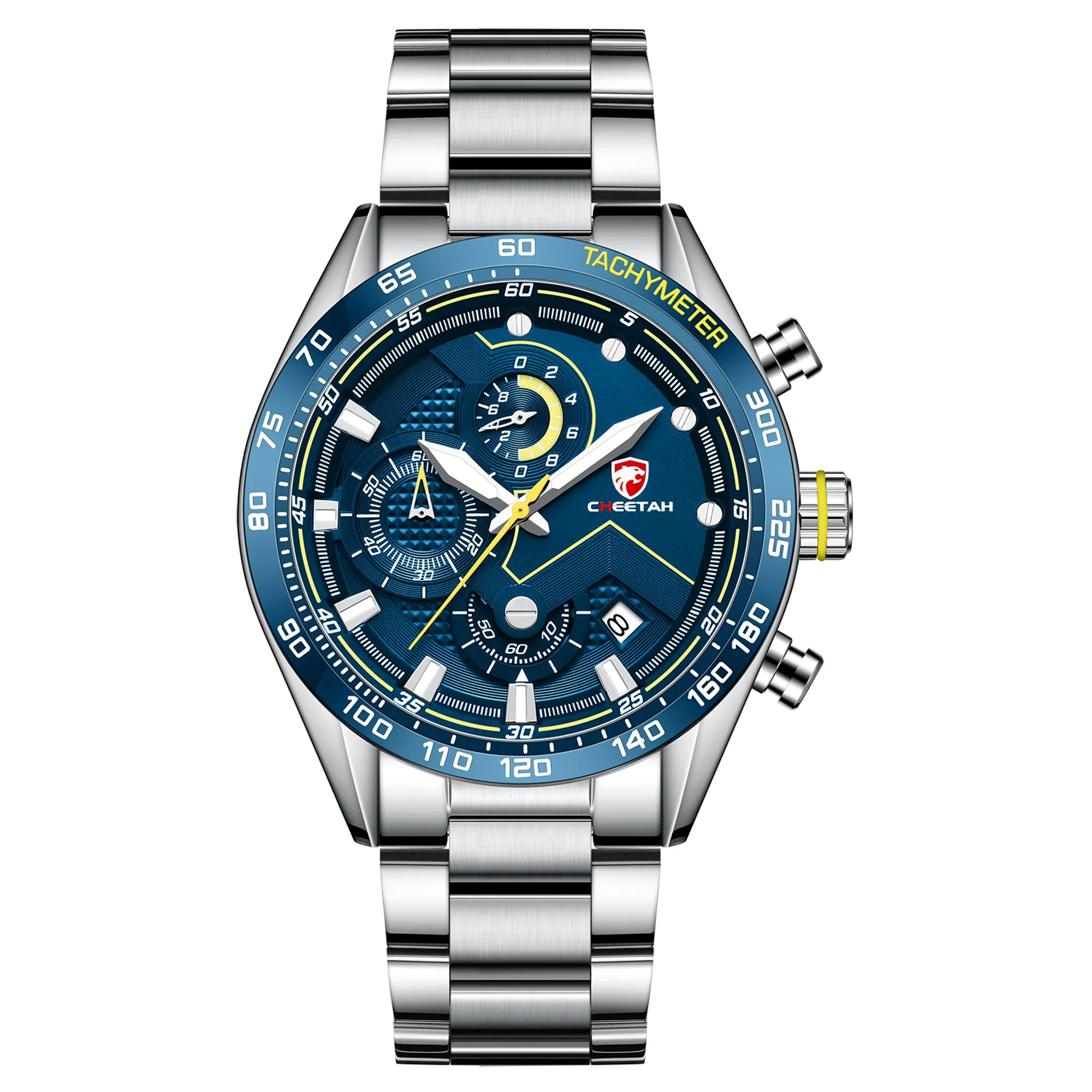 CHEETAH CH1614 CREST - Men's Sophisticated Watch - Silver Blue