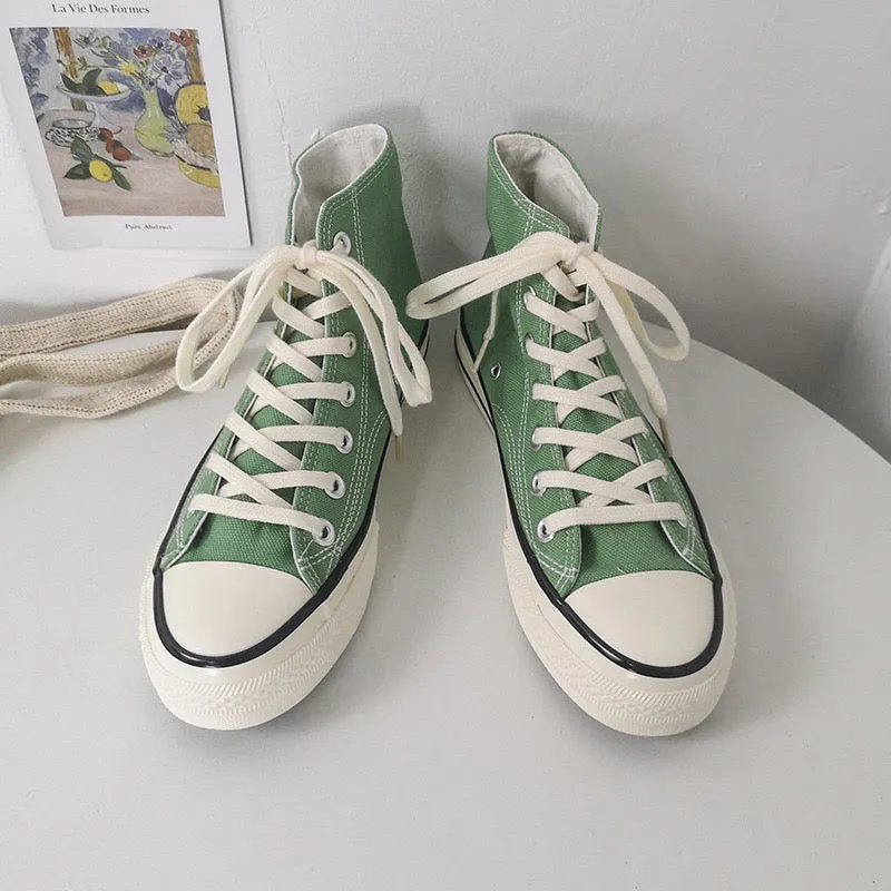 Classic High-Cut Canvas Sneakers for Women