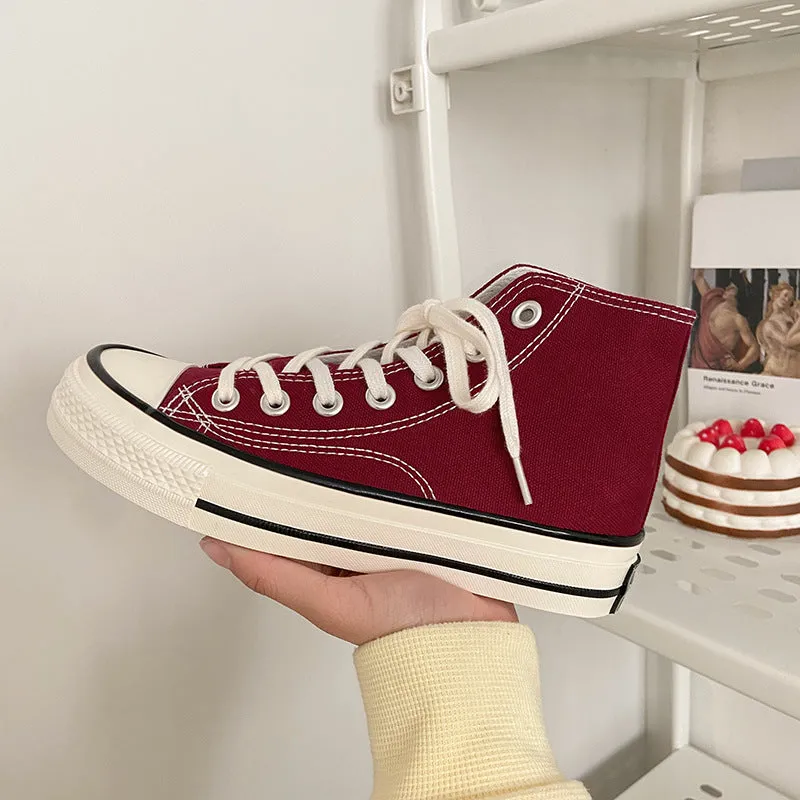 Classic High-Cut Canvas Sneakers for Women