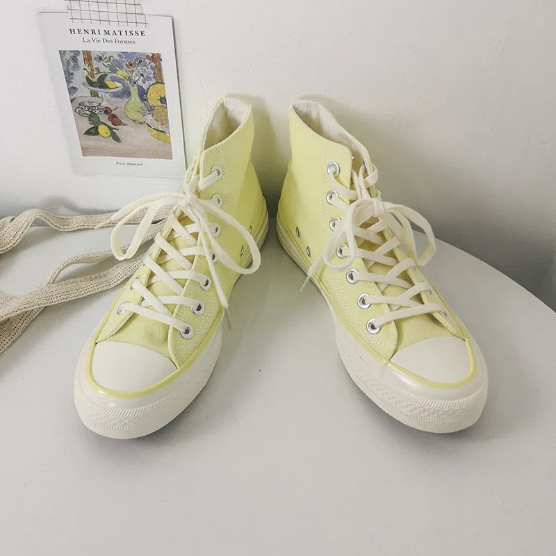 Classic High-Cut Canvas Sneakers for Women