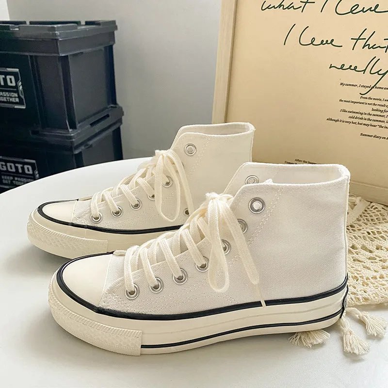 Classic High-Cut Canvas Sneakers for Women