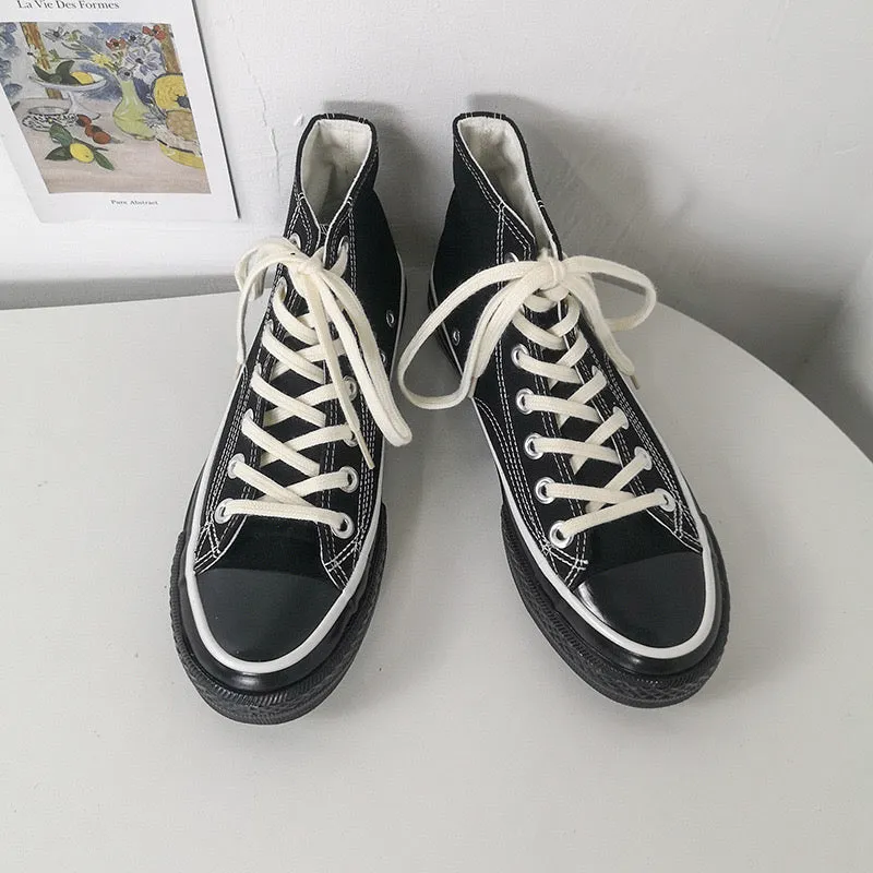 Classic High-Cut Canvas Sneakers for Women