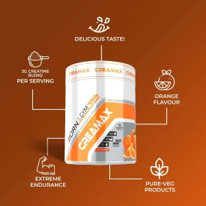 Creamax Creatine Monohydrate With HCL Creatine – 50 Servings | Mango