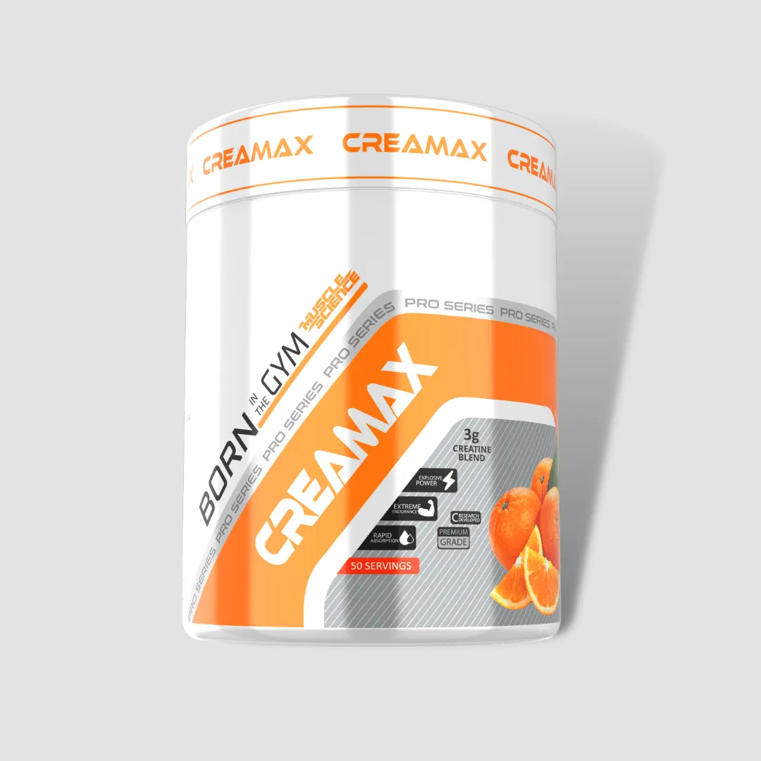 Creamax Creatine Monohydrate With HCL Creatine – 50 Servings | Orange