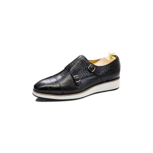 CrocoLuxe Exquisite Crocodile Texture Monkstraps