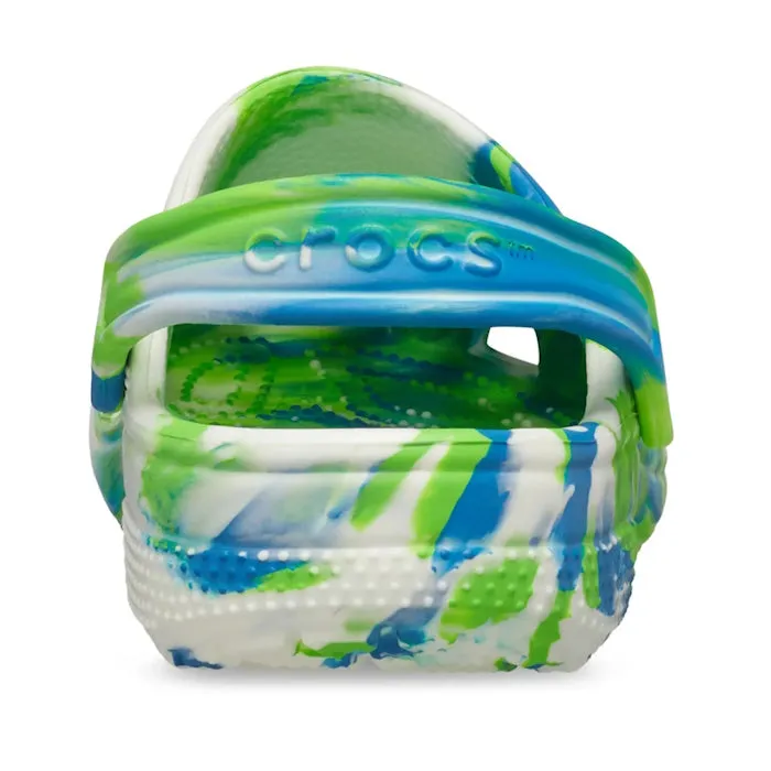 Crocs Kids Toddlers - Glow Marbled Classic Clog K Prep Blue Multi