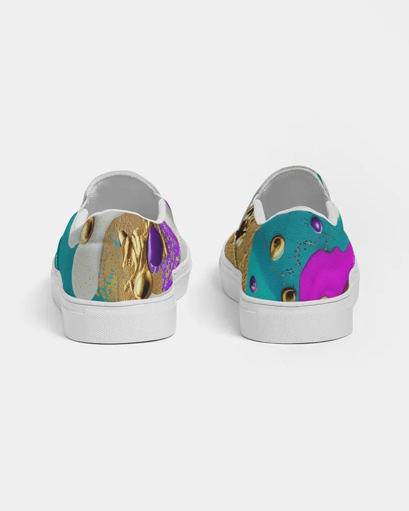 Custom Canvas Slip-On Sneakers- "Artz" Keds. Kicks for Girls. WickedYo