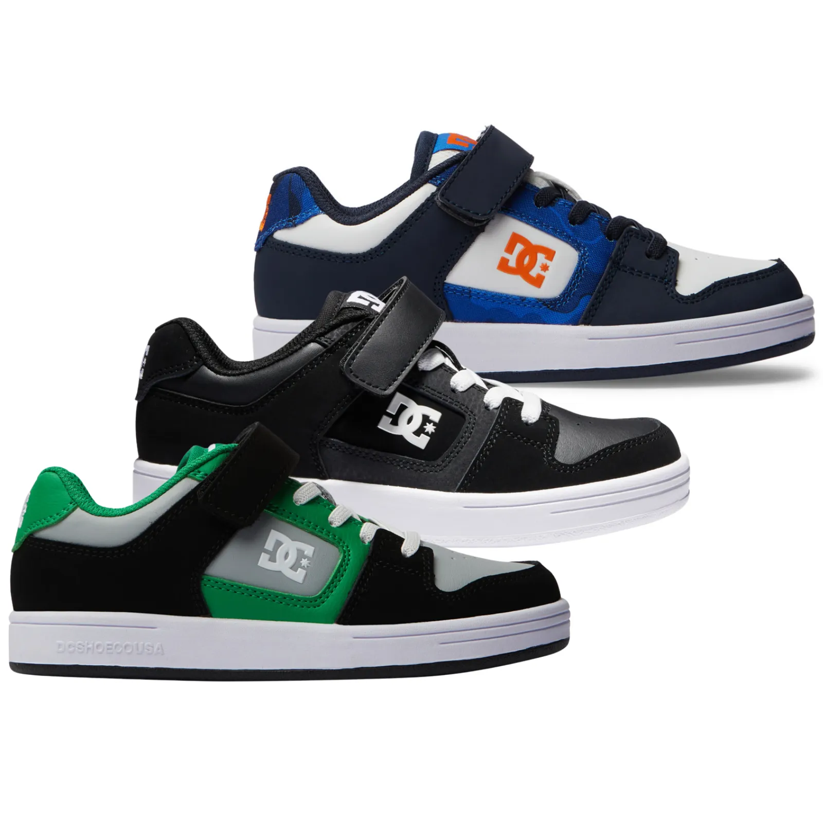 DC Shoes Kids Manteca 4 V Skateboarding Trainers Hook and Loop Skate Shoes