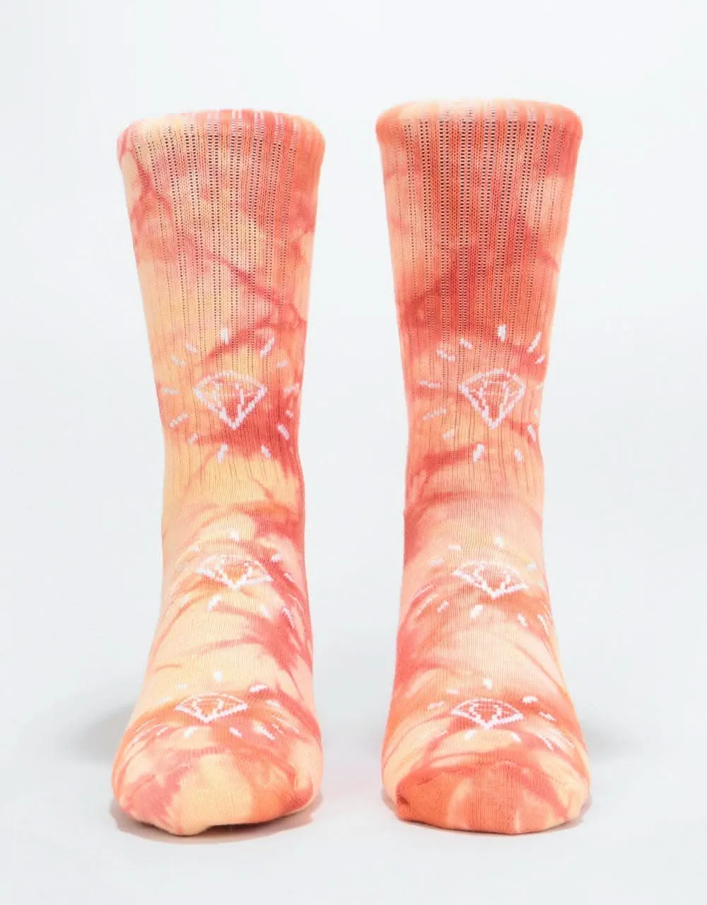 Diamond Supply Co. Outshine Washed Crew Socks - Coral