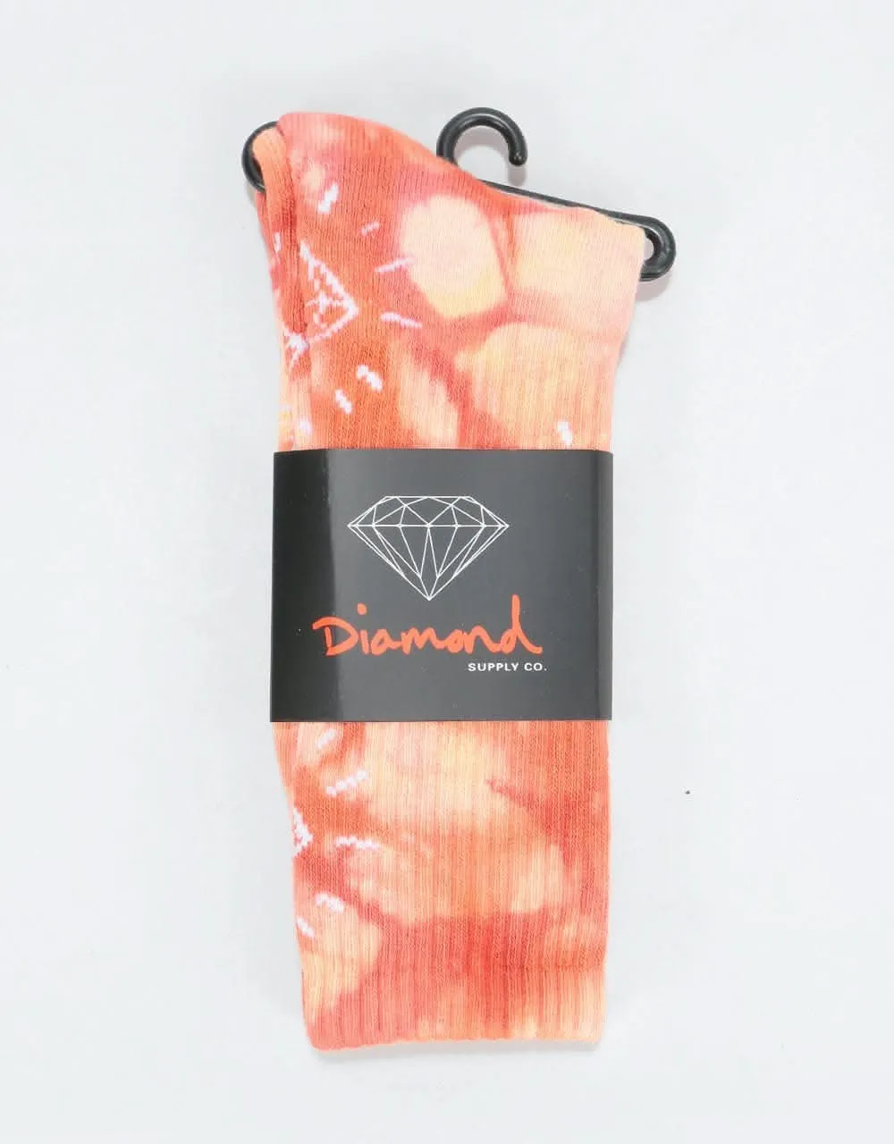 Diamond Supply Co. Outshine Washed Crew Socks - Coral