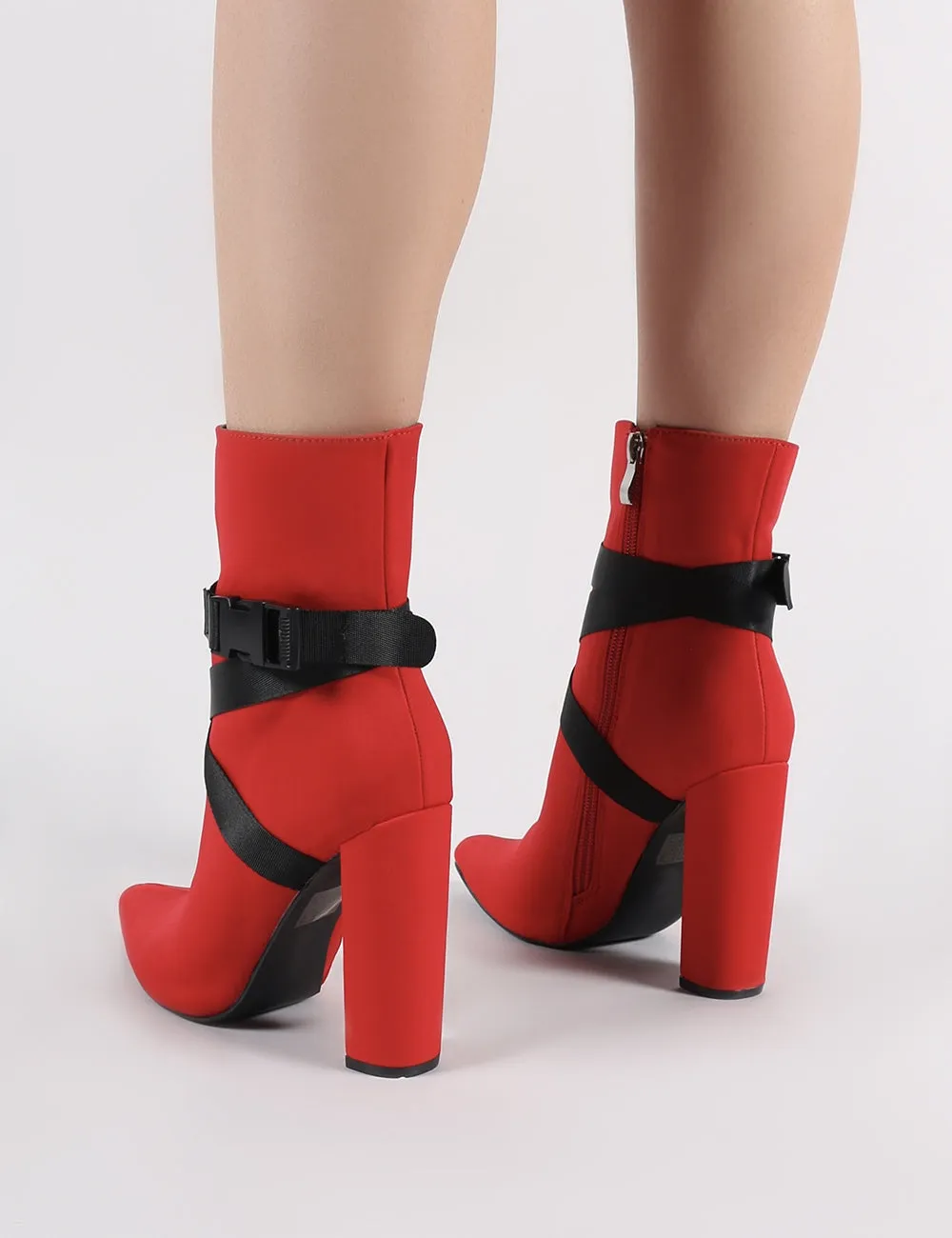 Drift Sports Luxe Ankle Boots in Red