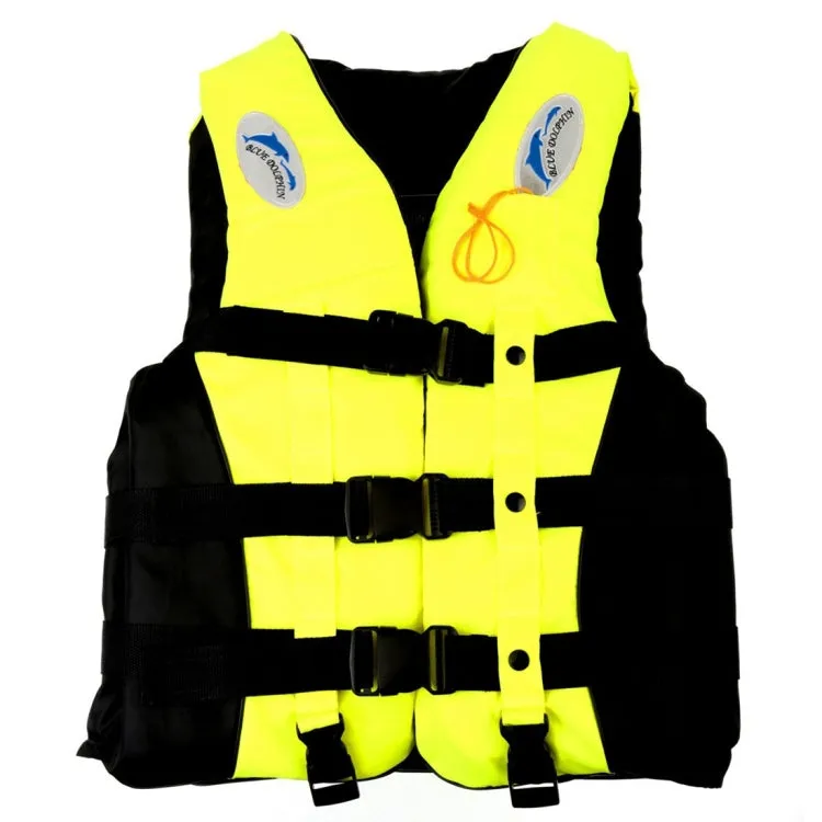 Drifting Swimming Fishing Life Jackets with Whistle for Adults,Size: XL(Yellow)