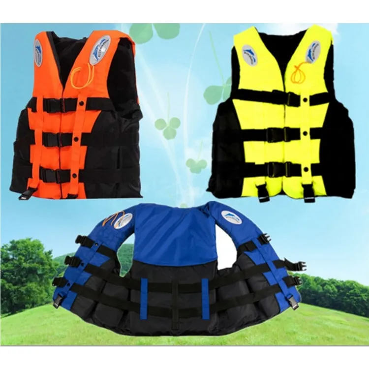 Drifting Swimming Fishing Life Jackets with Whistle for Adults,Size: XL(Yellow)