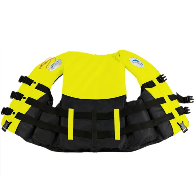 Drifting Swimming Fishing Life Jackets with Whistle for Adults,Size: XL(Yellow)