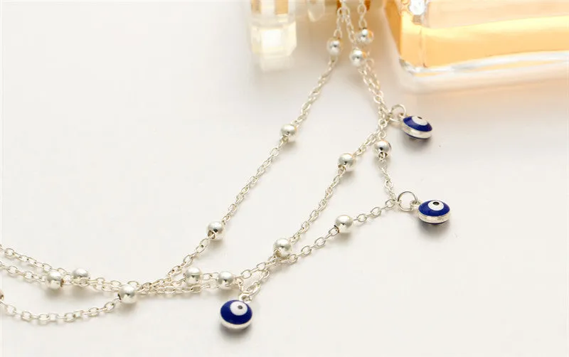 Eye Pendant Footwear Jewelry Bead Chain Anklet