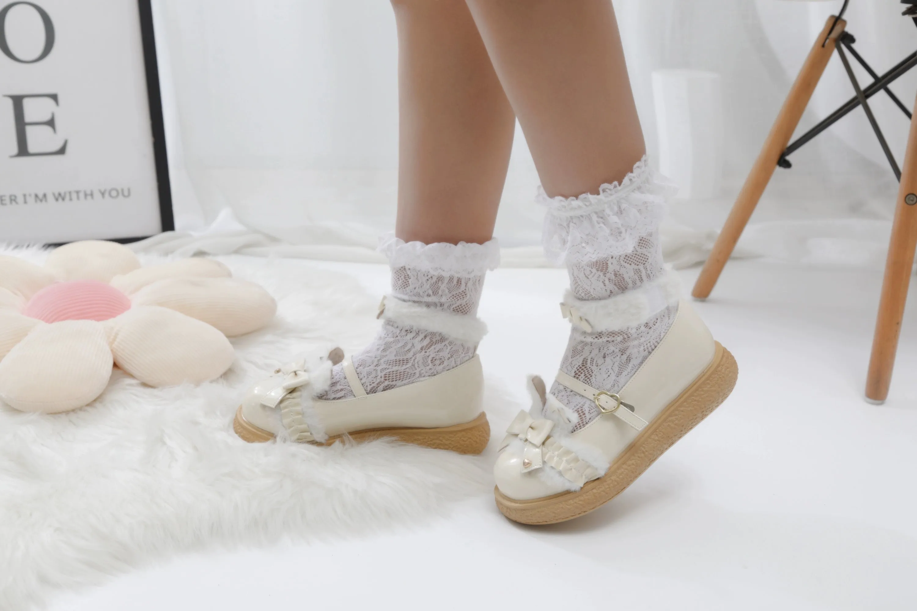 Fairy Godmother~Winter Girly Lolita Shoes Lolita Ankle Strap Shoes